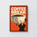 Vintage Coffee Break Print and Poster, Kitchen Wall Art