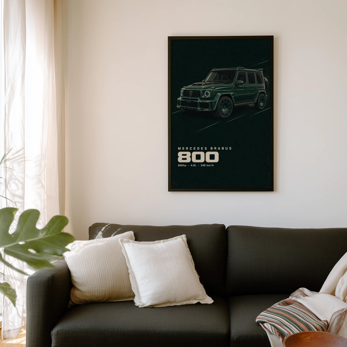Vintage Mercedes Brabus 800 Print, Car Wall Art
