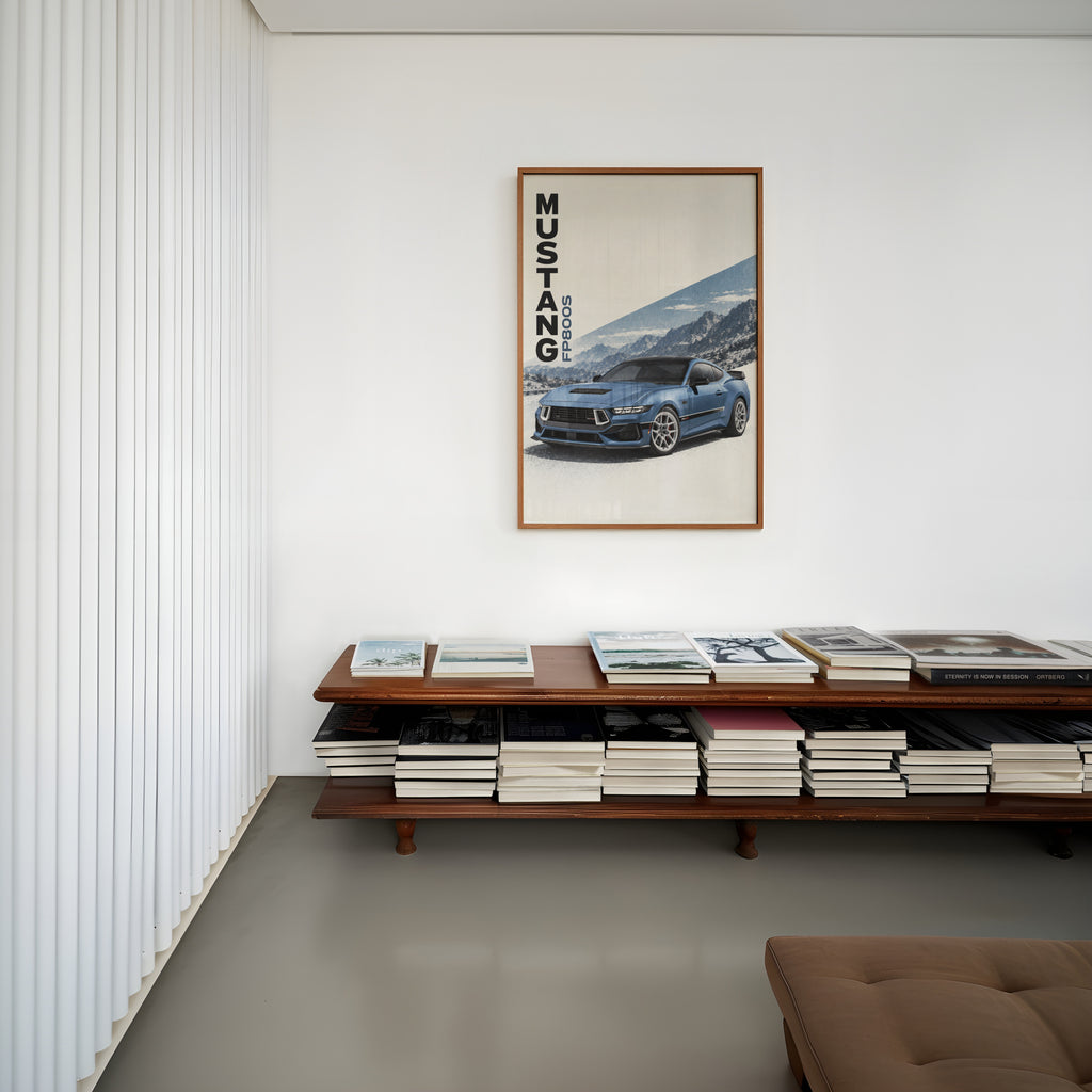 Vintage Mustang Print, Muscle Car Wall Art