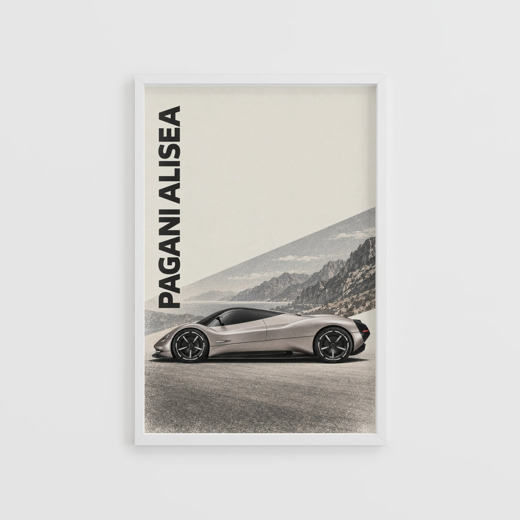 Vintage Pagani Alisea Car Print, Supercar Poster