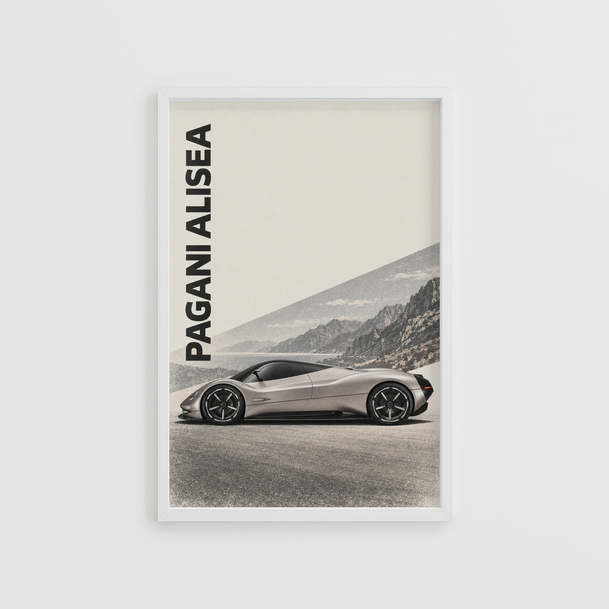 Vintage Pagani Alisea Car Print, Supercar Poster