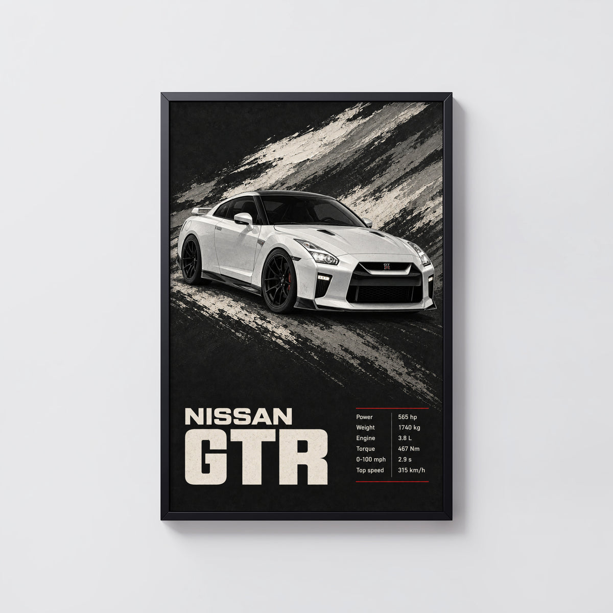Vintage Nissan GTR Print, Car Wall Art