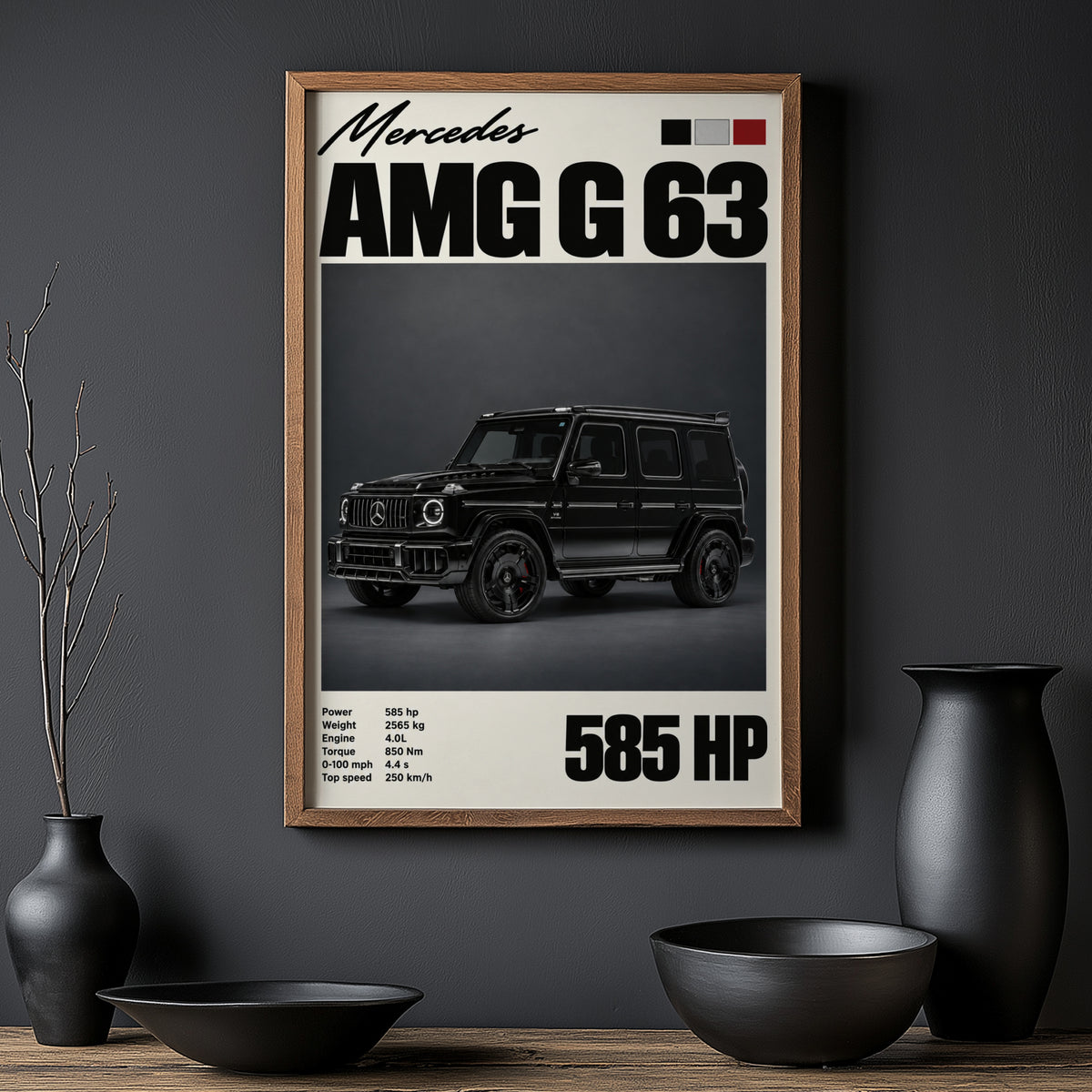 Vintage Mercedes AMG G63 Print, Car Wall Art