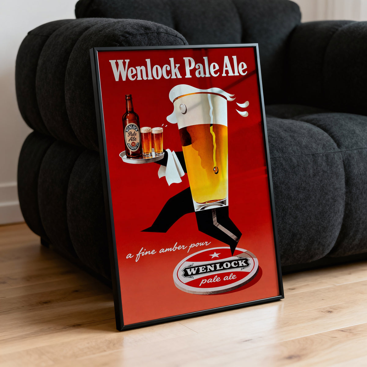 Vintage Wenlock Pale Ale Beer Print and Poster, Pub Art