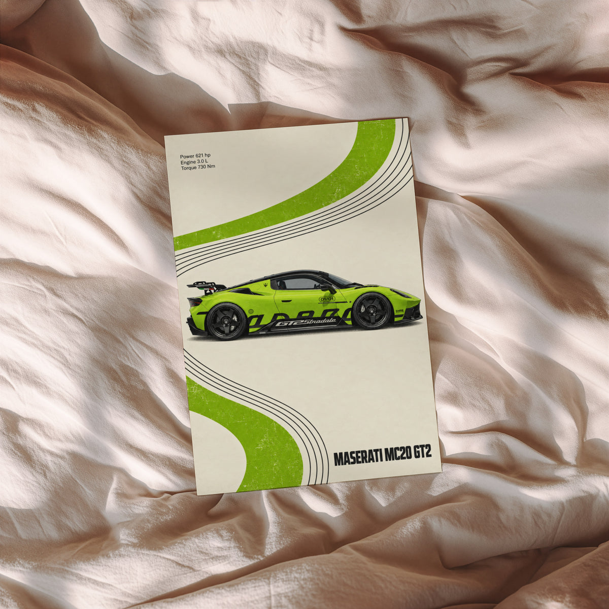 Vintage Maserati MC20 GT2 Print, Car Wall Art