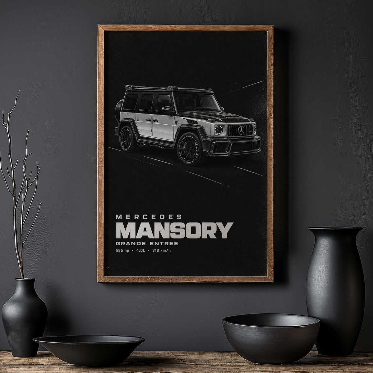 Vintage Mercedes Mansory Print, Car Wall Art