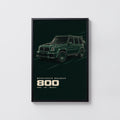 Vintage Mercedes Brabus 800 Print, Car Wall Art