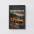 Vintage McLaren Senna LM Print, Supercar Art