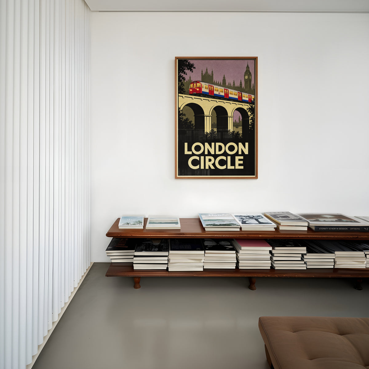 Vintage London Circle Line Print Poster, Underground