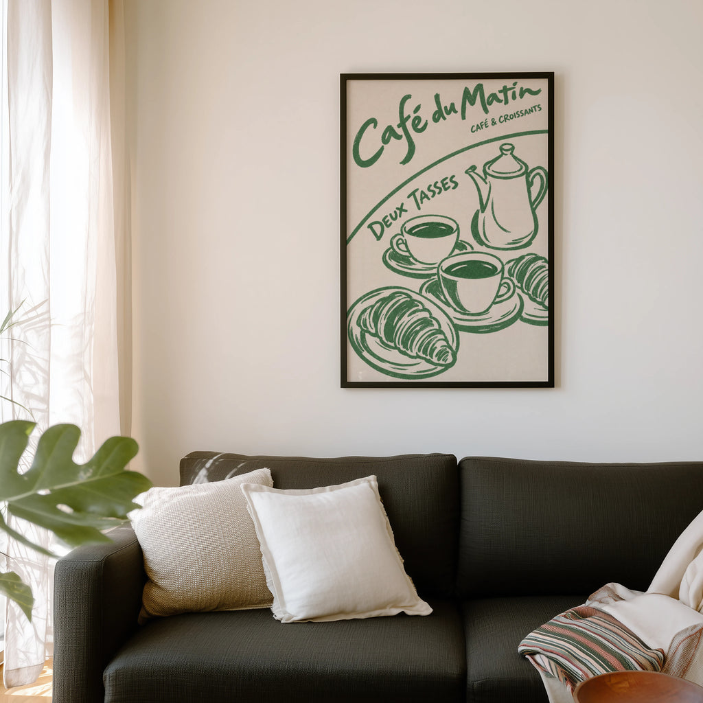 Vintage Cafe Print and Poster, French Kitchen Wall Art