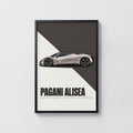 Vintage Pagani Alisea Print, Supercar Wall Art