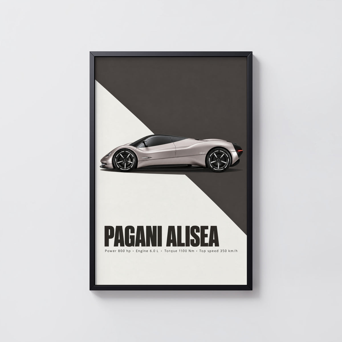 Vintage Pagani Alisea Print, Supercar Wall Art
