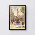 Vintage London Poster, Westminster Wall Art, Big Ben Print