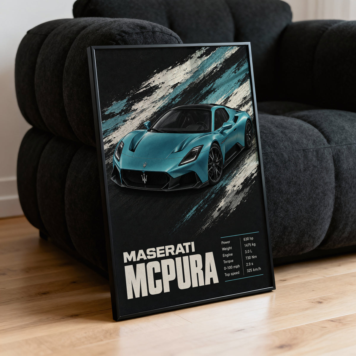 Vintage Maserati MCPura Print, Supercar Wall Art