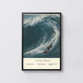 Vintage Surf Print, Surfing Poster, Big Wave Wall Art