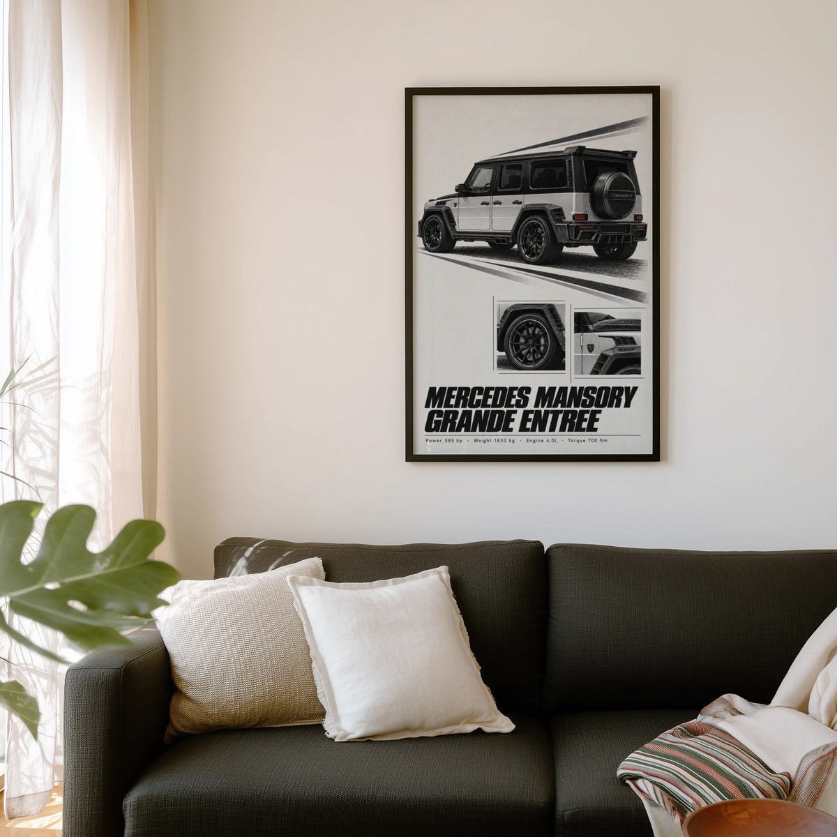 Vintage Mercedes Mansory Print, Car Wall Art
