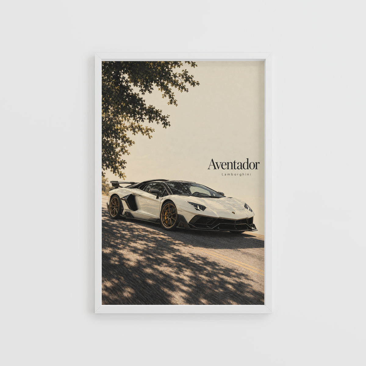 Vintage Lamborghini Aventador Print, Car Poster