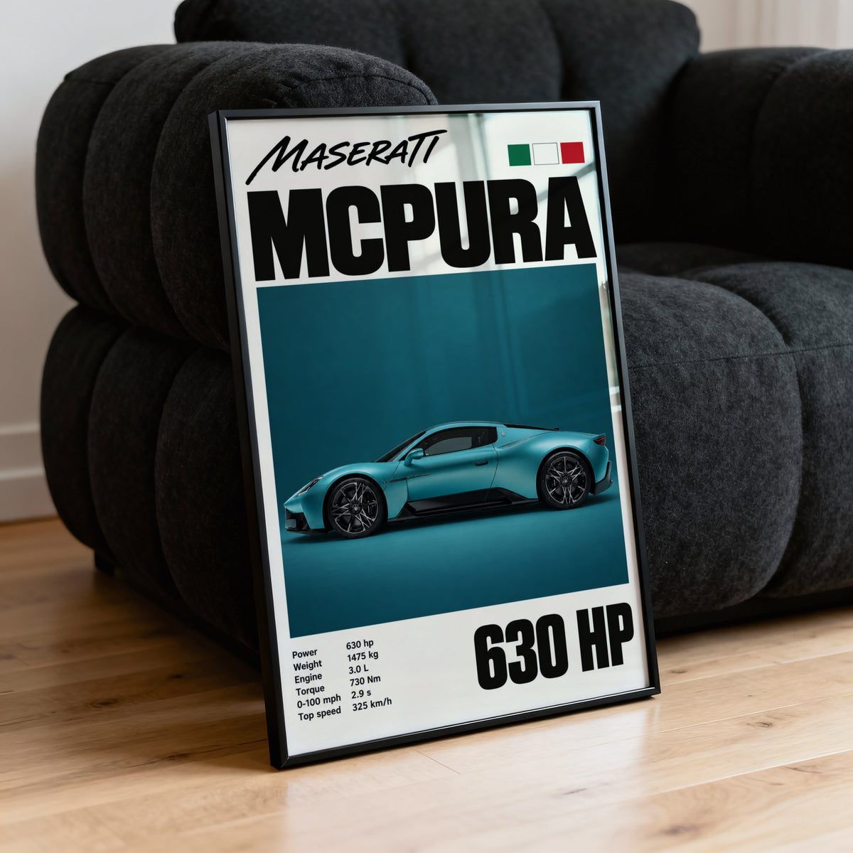 Vintage Maserati MCPura Print, Car Wall Art