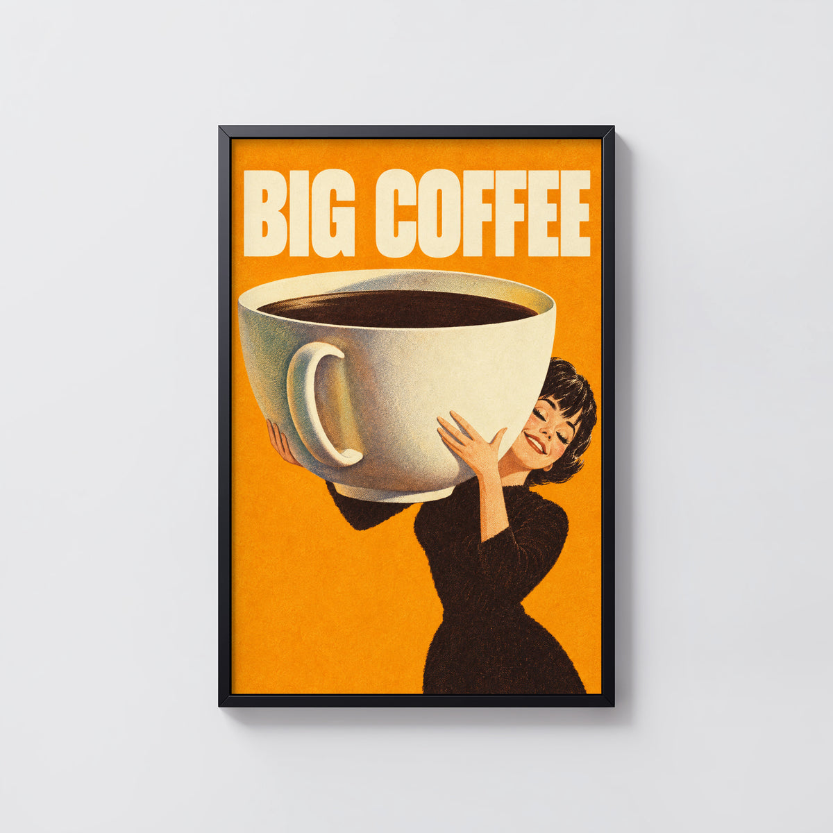 Vintage Coffee Print and Poster, Retro Kitchen Wall Art