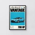Vintage Aston Martin V12 Vantage Print, Car Art