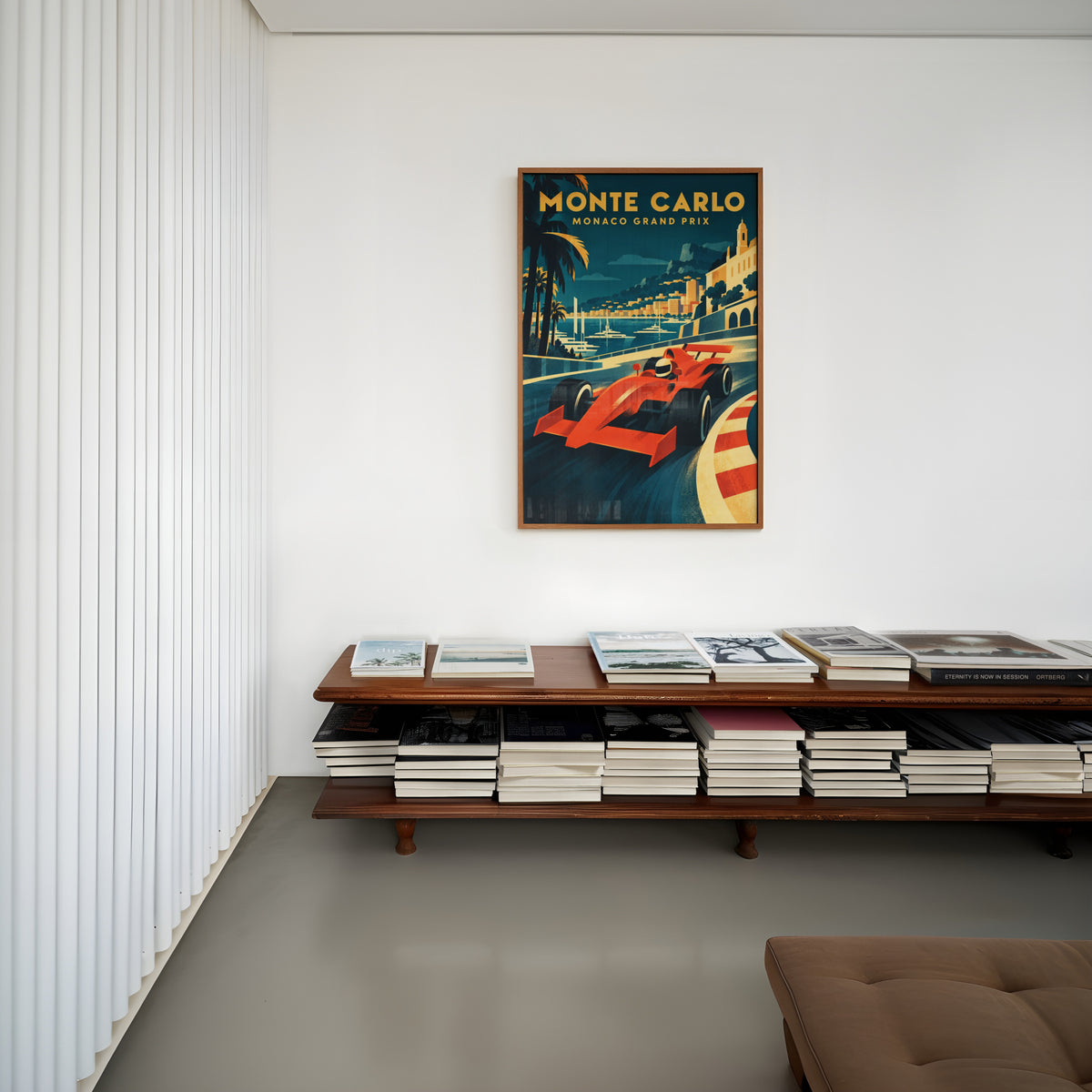 Vintage Monaco Grand Prix Poster, Racing Wall Art, Print