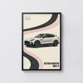Vintage Aston Martin DBX S Print, Car Poster Wall Art