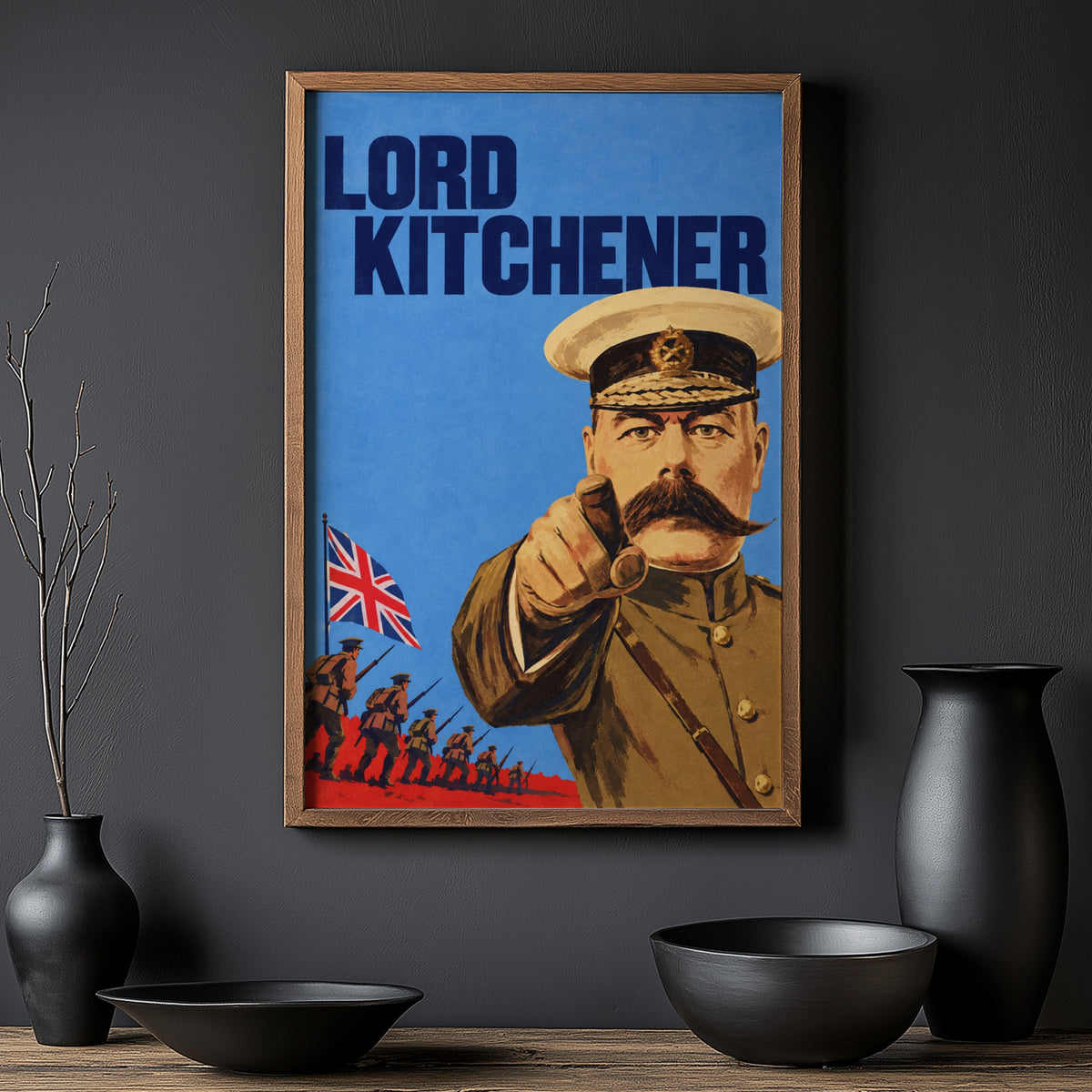 Vintage Lord Kitchener Poster, British Military Wall Art
