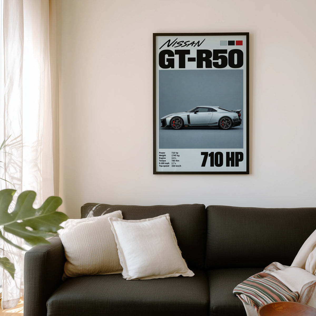 Vintage Nissan GT-R50 Print, Car Wall Art