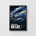 Vintage Toyota GR LH2 Print, Race Car Wall Art