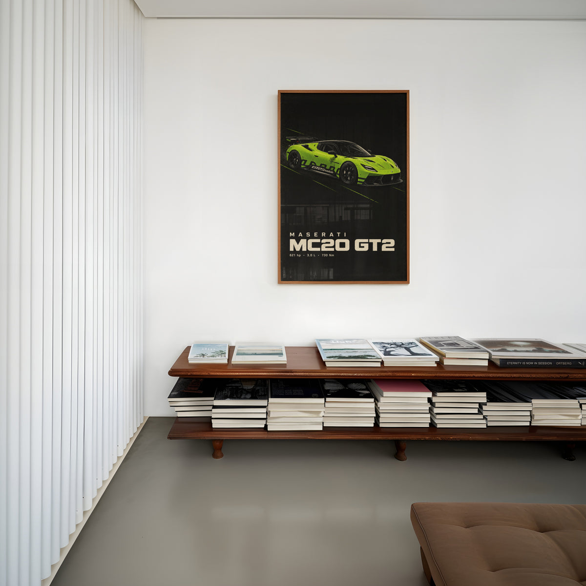 Vintage Maserati MC20 GT2 Print, Race Car Wall Art