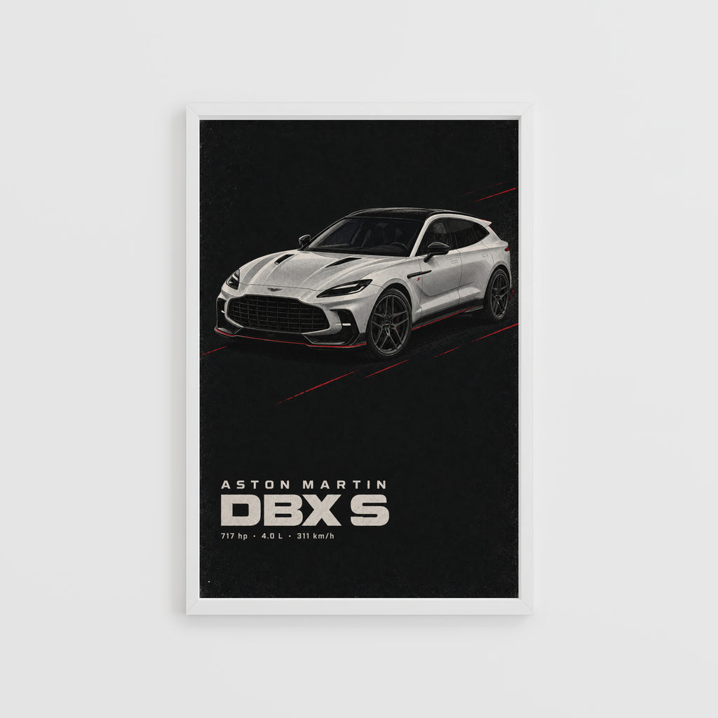 Vintage Aston Martin DBX S Print, Car Poster, Garage Art