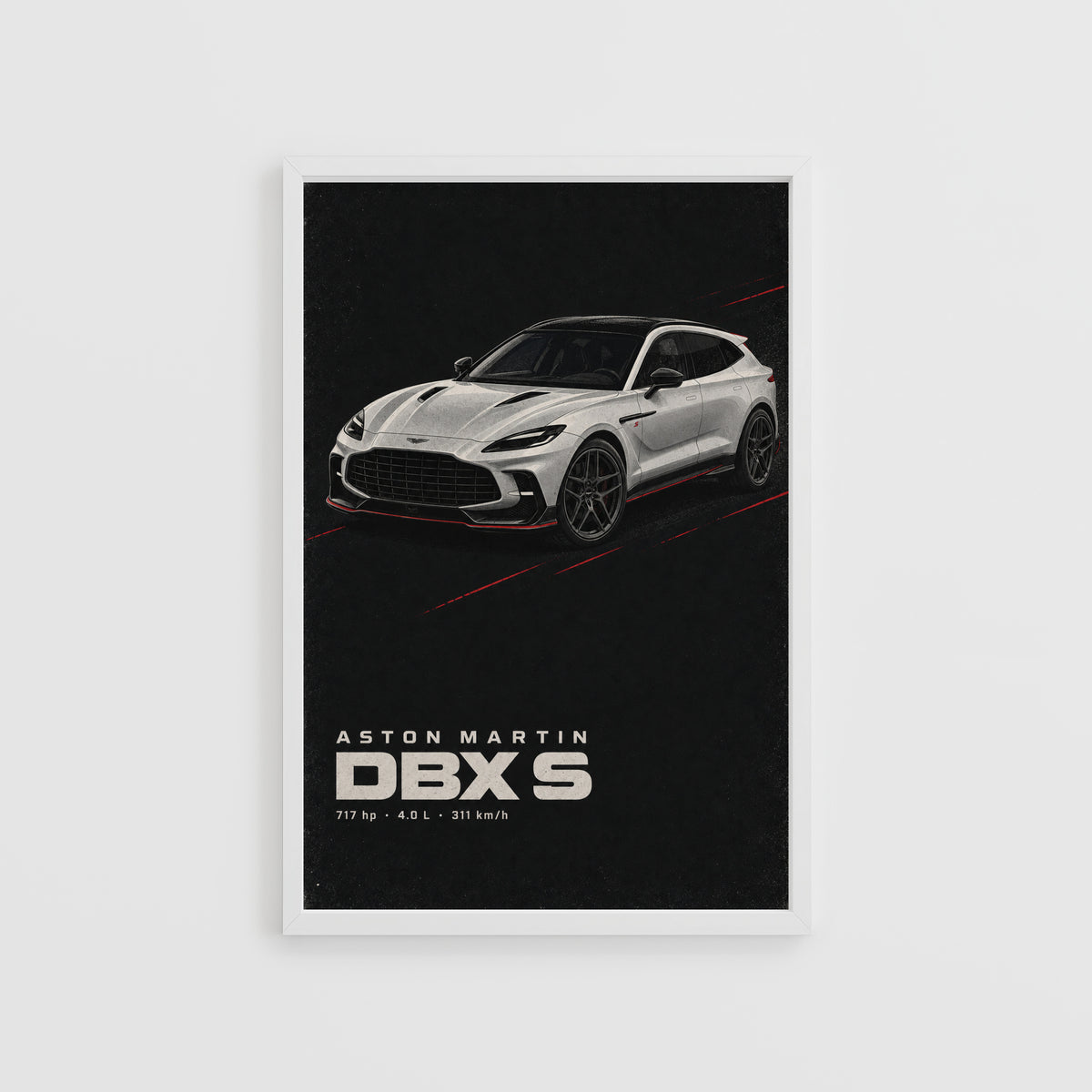 Vintage Aston Martin DBX S Print, Car Poster, Garage Art