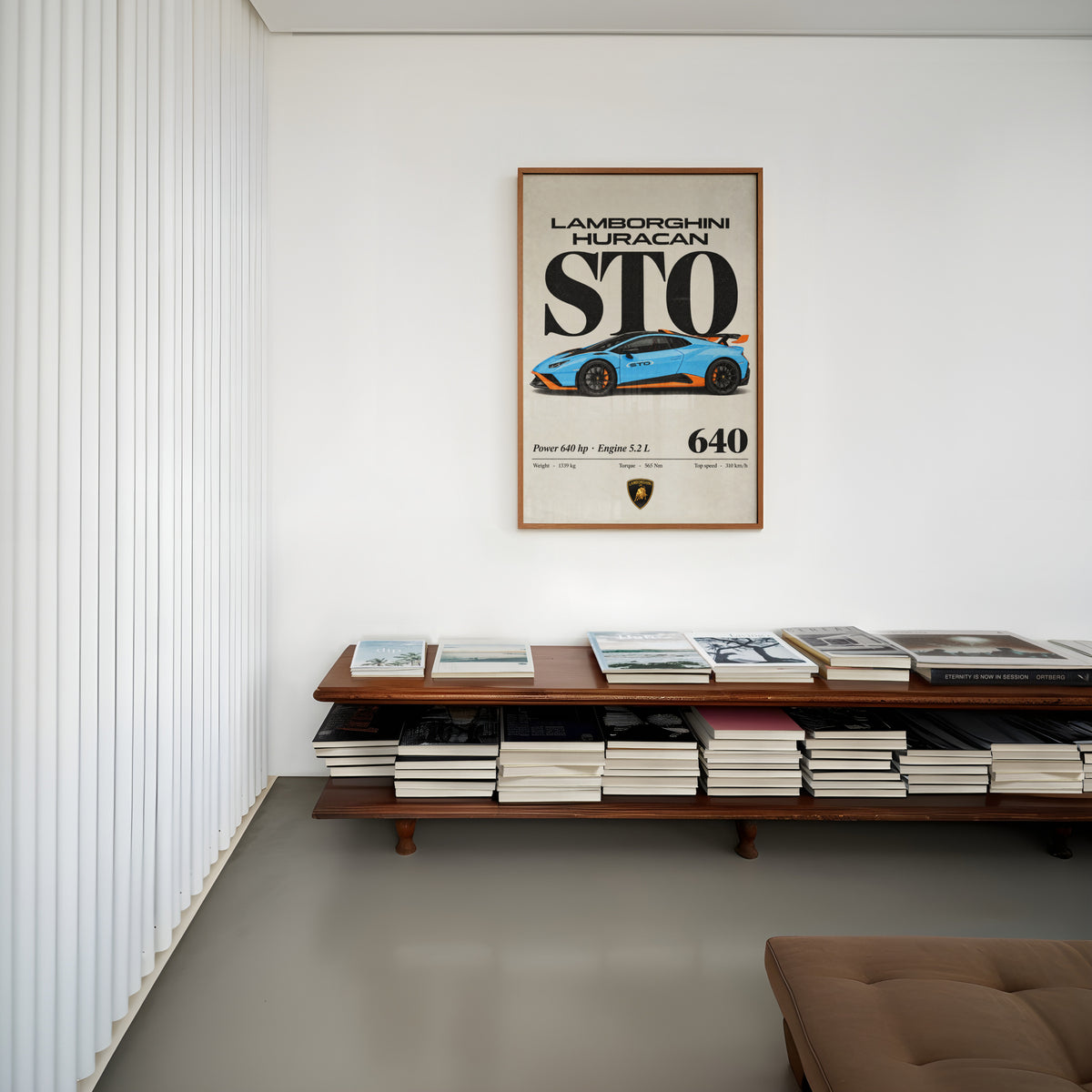 Vintage Lamborghini Huracan STO Print Wall Art