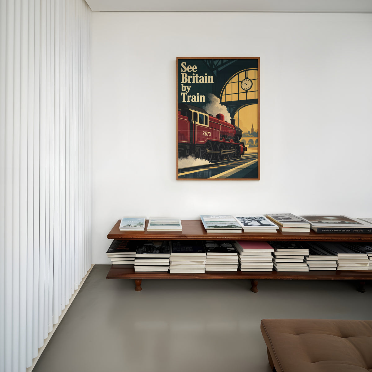 Vintage Steam Train Poster, British Railway Wall Art, Print