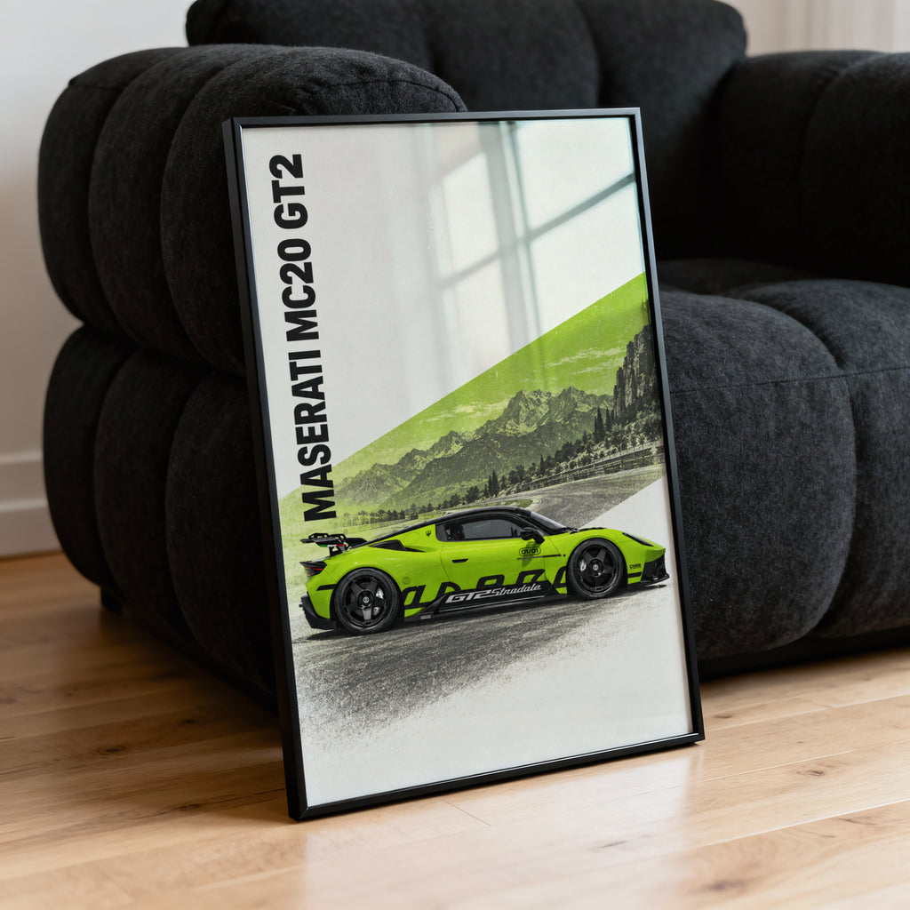 Vintage Maserati MC20 GT2 Print, Car Wall Art