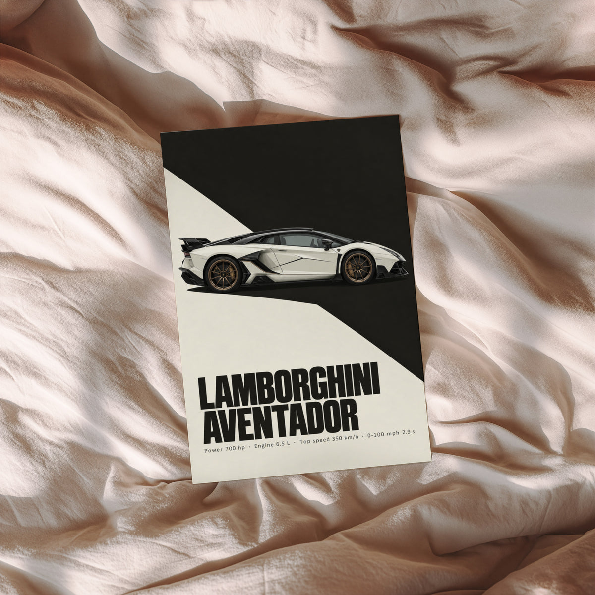 Vintage Lamborghini Aventador Print, Car Poster