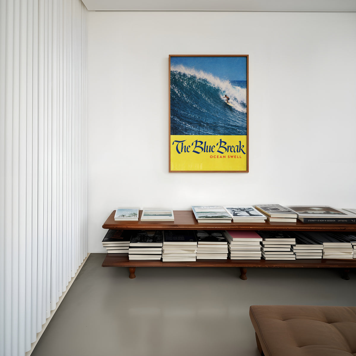 Vintage Surf Poster Print, Ocean Wave Wall Art