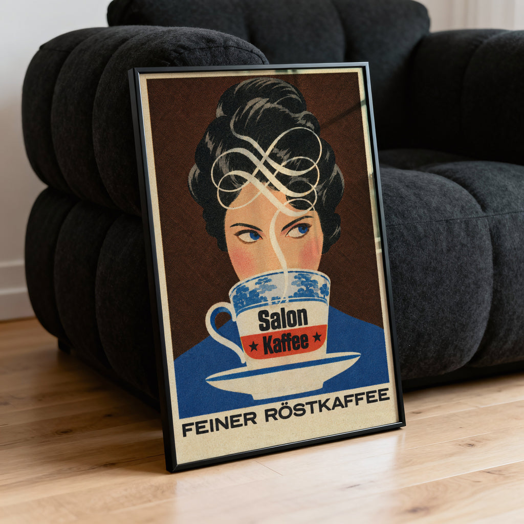 Vintage Salon Kaffee Print, Retro Coffee Poster