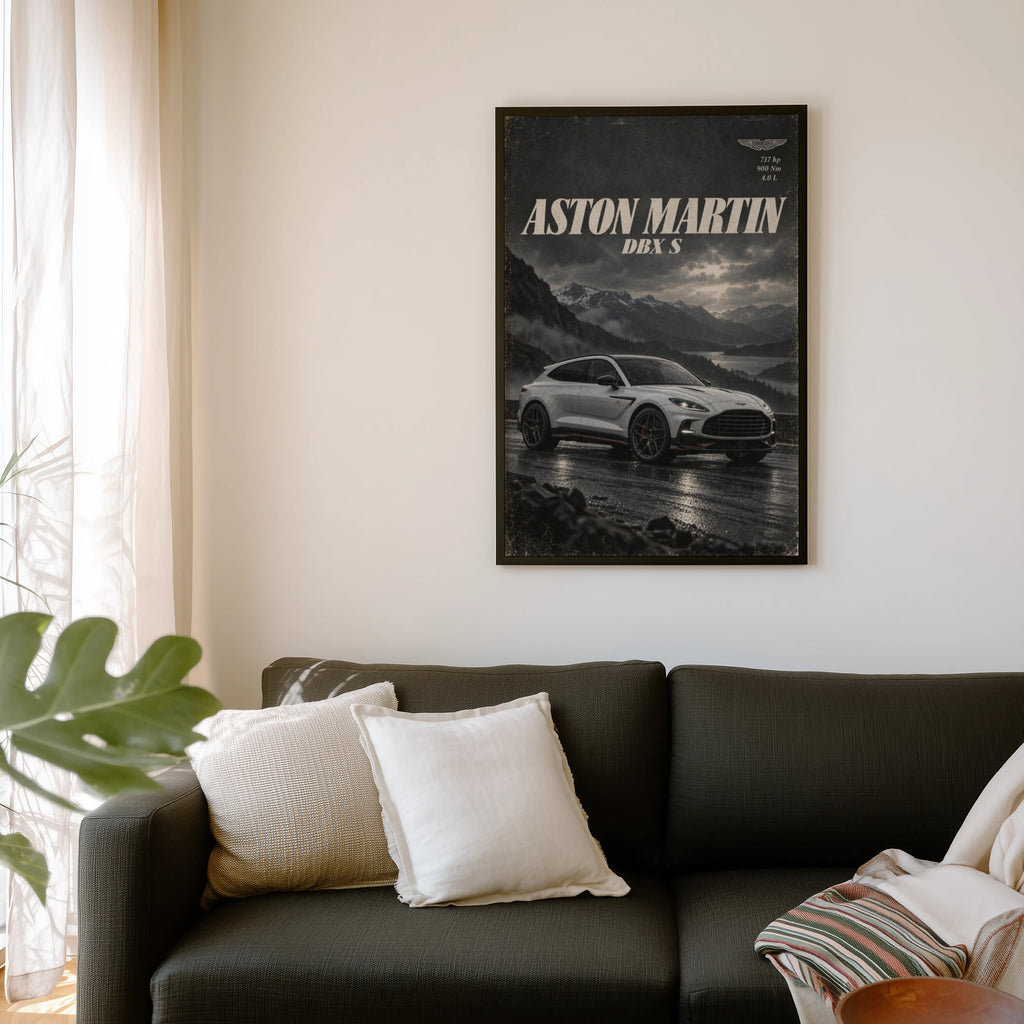Vintage Aston Martin DBX S Print, Car Poster, Wall Art