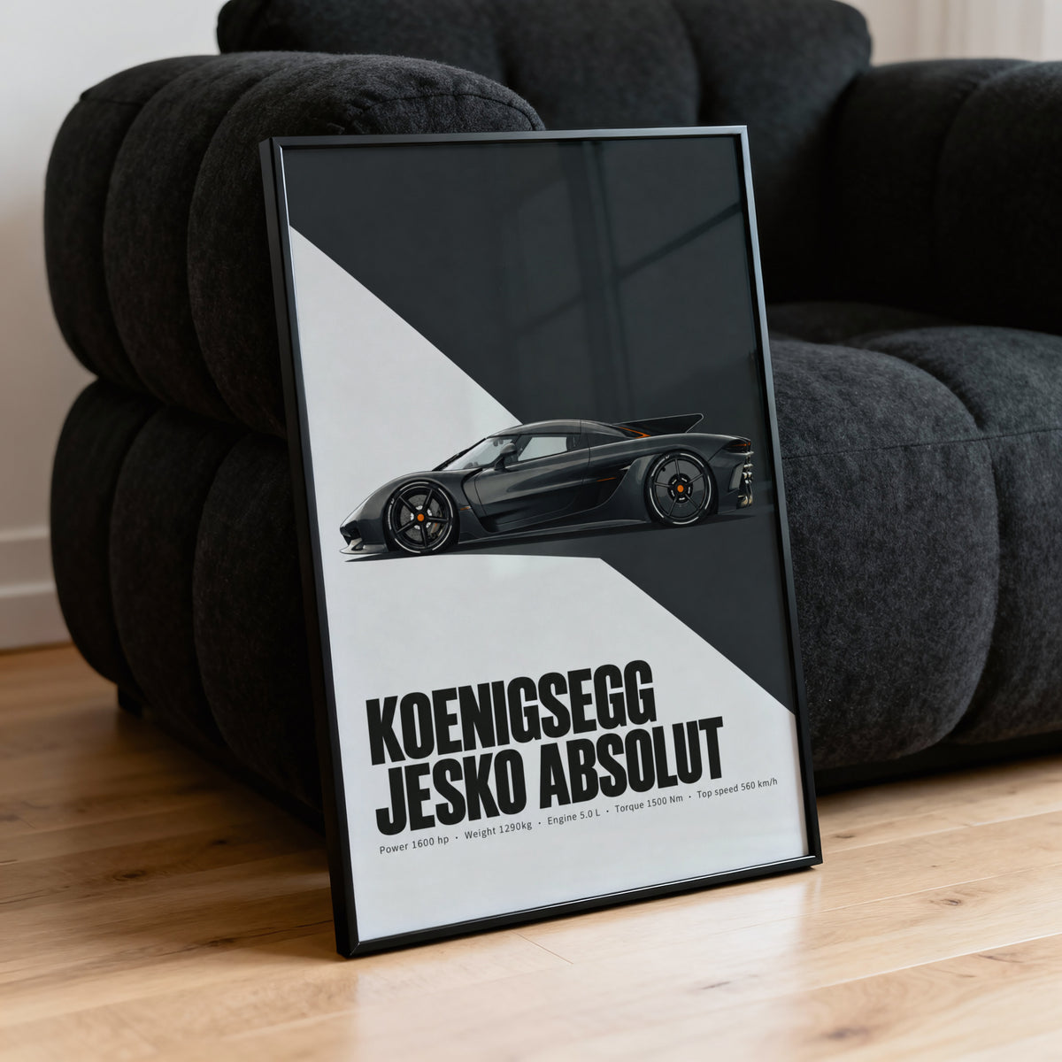 Vintage Koenigsegg Jesko Absolut Print, Supercar