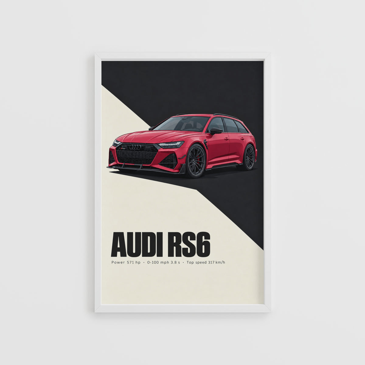 Vintage Audi RS6 Avant Print, Car Wall Art