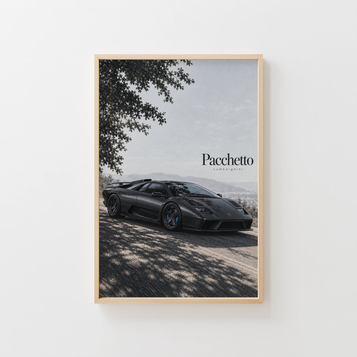 Vintage Lamborghini Print, Supercar Wall Art