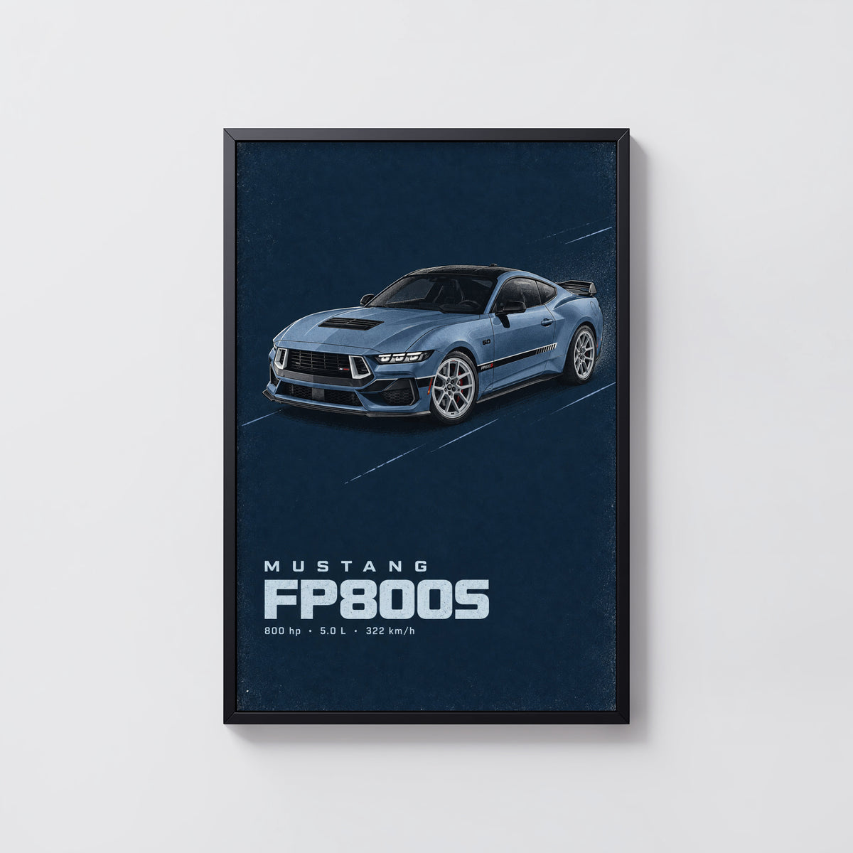 Vintage Mustang FP800S Car Print, Muscle Car Art