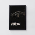 Vintage Pagani Utopia Print, Supercar Wall Art