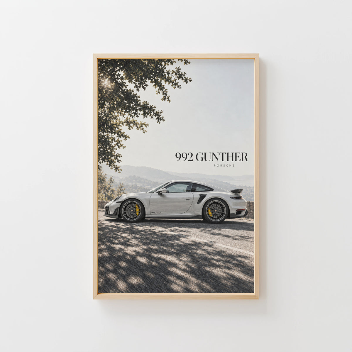 Vintage Porsche 992 Gunther Print, Car Wall Art