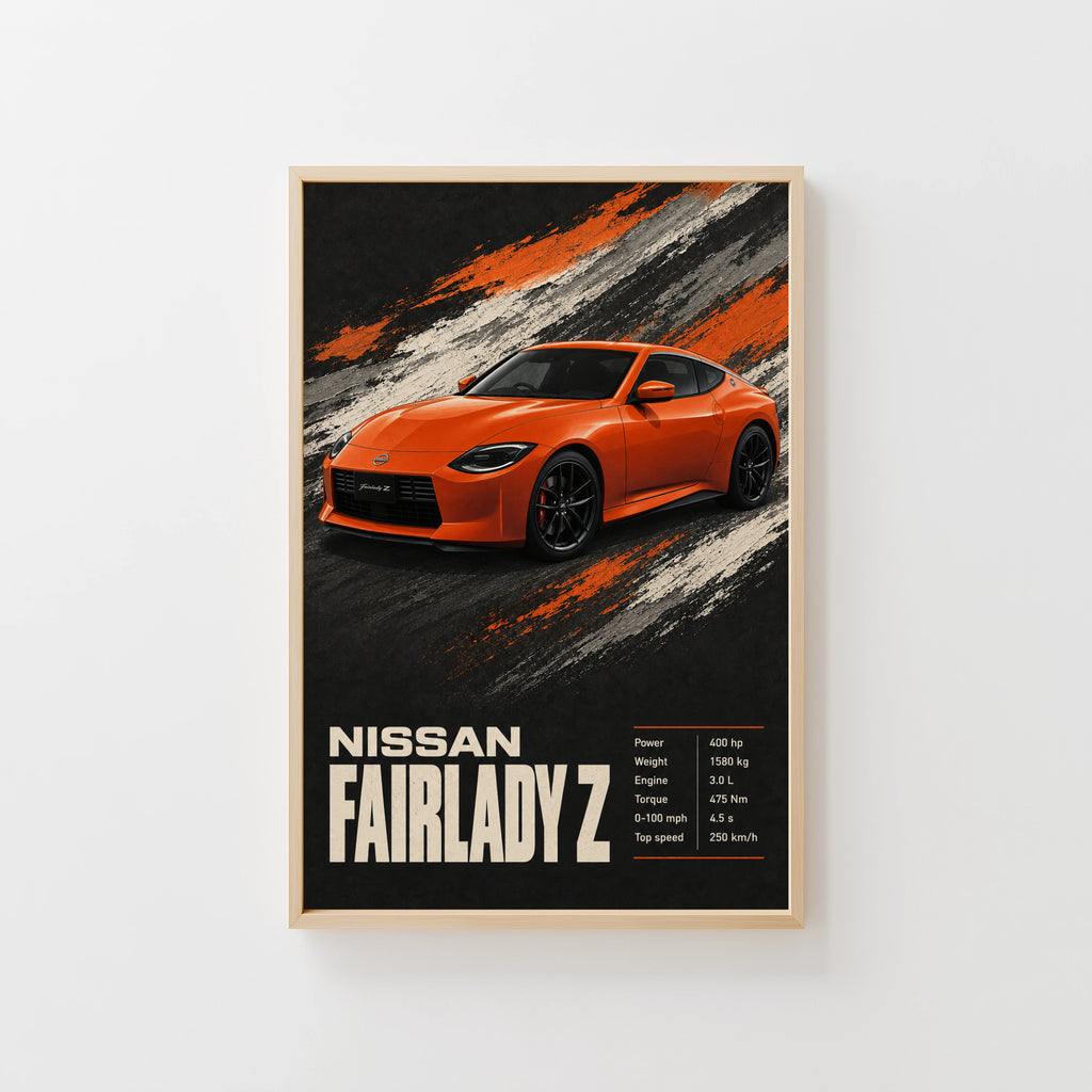 Vintage Nissan Fairlady Z Print, Car Wall Art