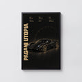 Vintage Pagani Utopia Print, Supercar Wall Art