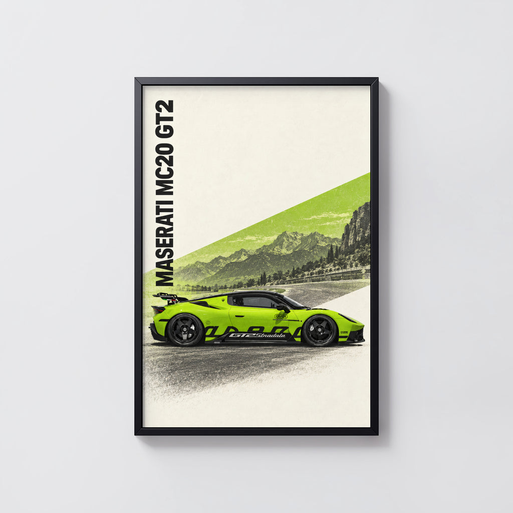 Vintage Maserati MC20 GT2 Print, Car Wall Art