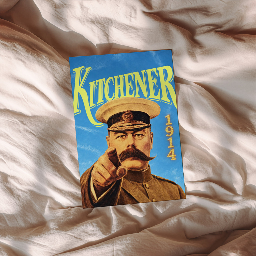 Vintage Kitchener 1914 Poster, Military Wall Art, WW1 Print