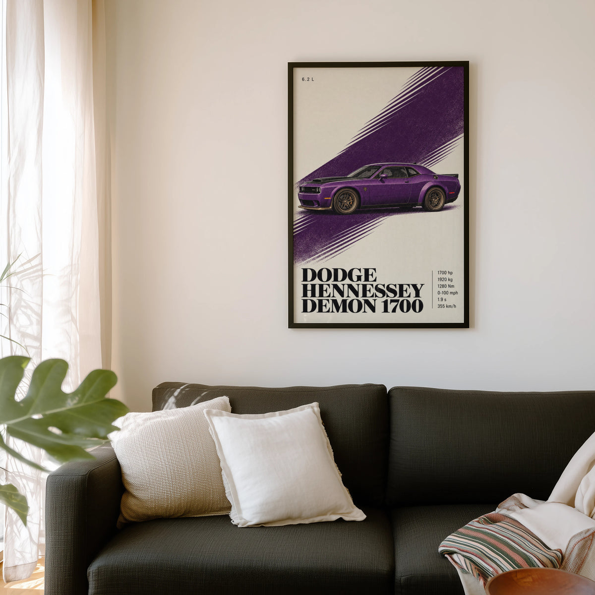 Vintage Dodge Demon Print, Muscle Car Poster